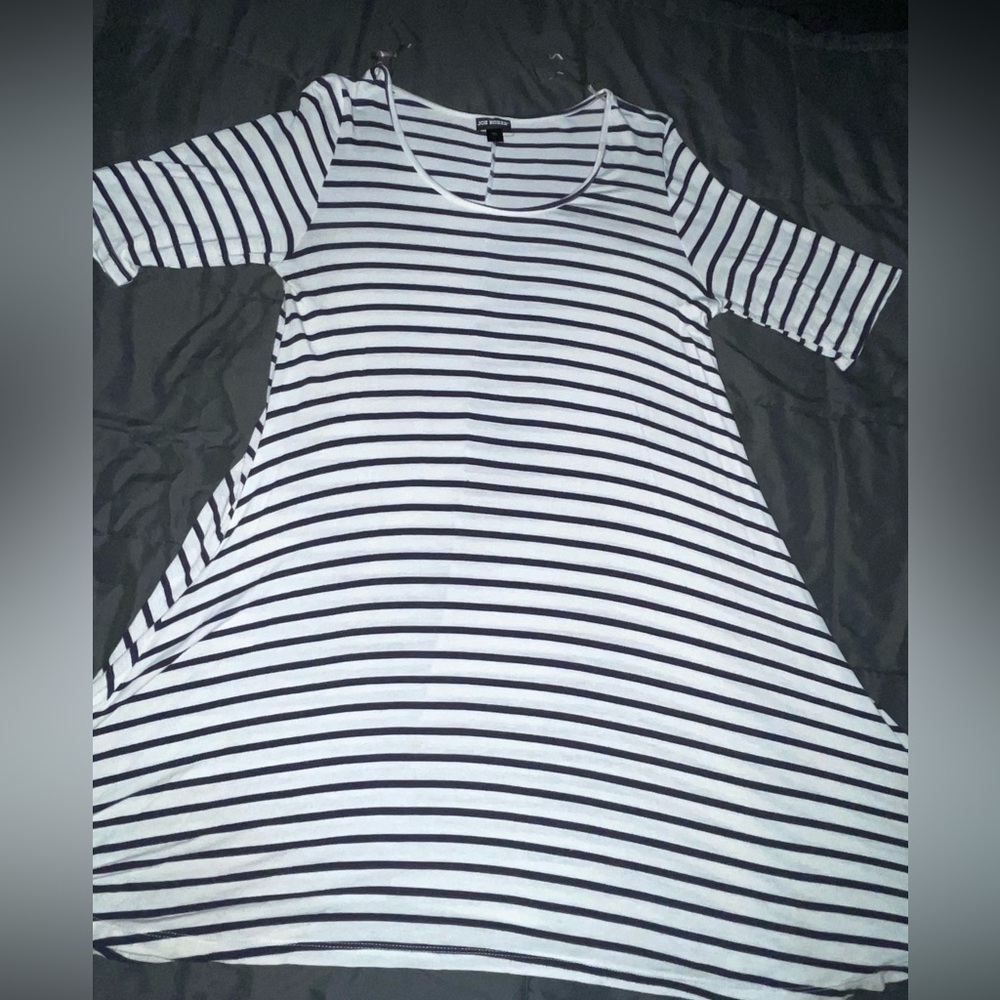 Ladies blue / white stripe dress.